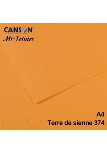 Mi-Teintes 160gr A4 374 Terre De Sienne 3lü