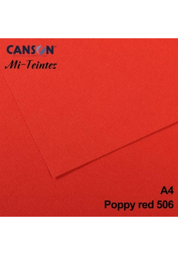 Mi-Teintes 160gr A4 506 Poppy 3lü