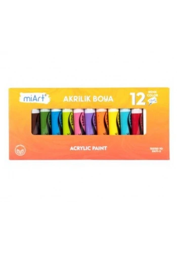 MiArt Akrilik Boya Seti 15 Ml.x 12 Renk Tüp (MA1512)