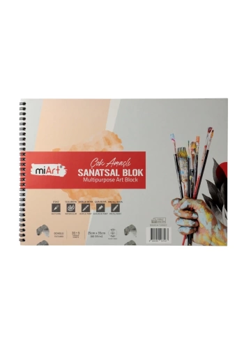 miArt Çok Amaçlı Sanatsal Blok 25x35cm 180gr 15yp