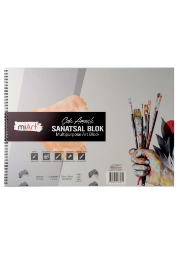 miArt Çok Amaçlı Sanatsal Blok 35x50cm 200gr 15yp