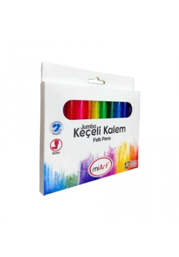 Miart Jumbo Keçeli Kalem 12 Renk