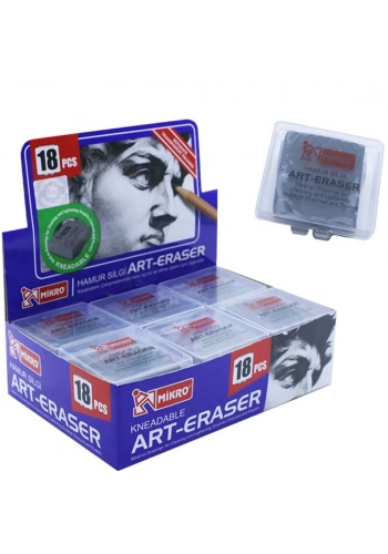 Mikro Plastik Kutulu Gri Hamur Silgi