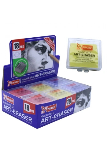 Mikro Plastik Kutulu Renkli Hamur Silgi