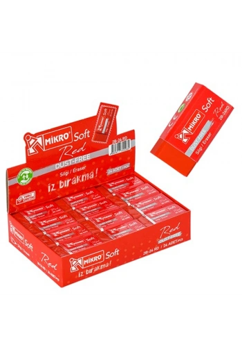 Mikro Silgi Soft Kırmızı 2B-24RD