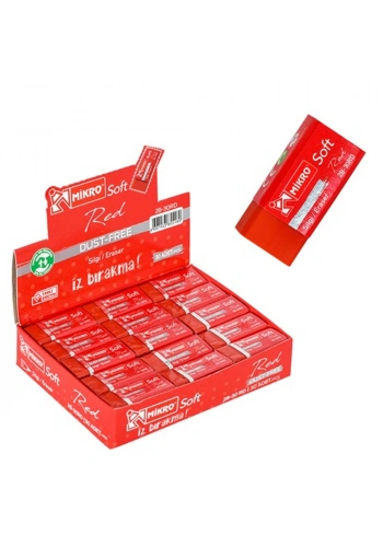 Mikro Silgi Soft Kırmızı 2B-30RD