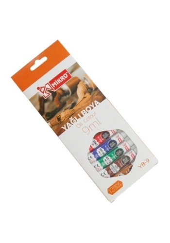 Mikro Yağlı Boya 12 Renk 9ml