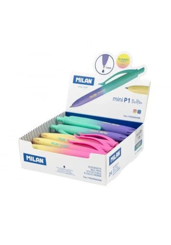 MILAN 176556924SN SUNSET P1 MINI TÜKENMEZ KALEM 24LÜ