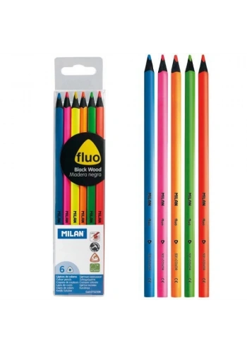 Milan Fluo Fosforlu Renkli Boya Kalemi 6 Renk Set
