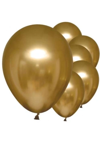 Mirror Krom Balon Altın Renk 50 Adet