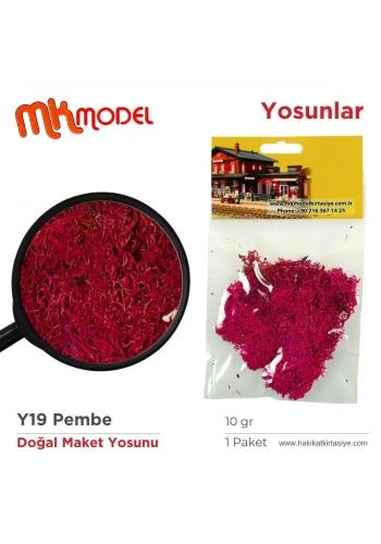 MK Model Doğal Maket Yosun 10gr Y19 Pembe