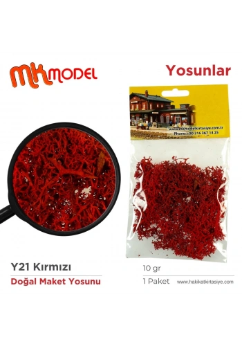 MK Model Doğal Maket Yosun 10gr Y21 Kırmızı