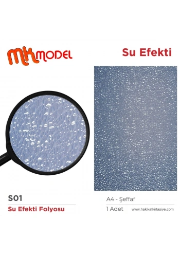 MK Model Maket Su Efekti Folyosu A4 Şeffaf S01
