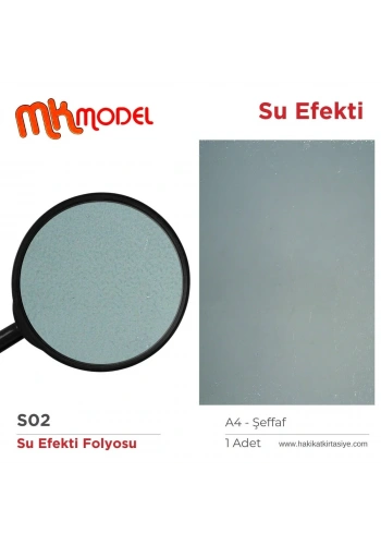 MK Model Maket Su Efekti Folyosu A4 Şeffaf S02