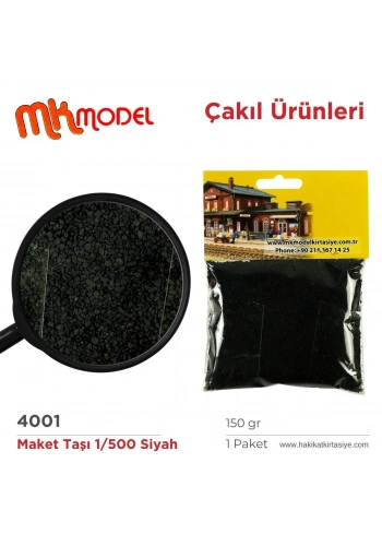 MK Model Maket Taşı 150gr 1/500 4001 Siyah