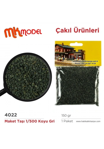 MK Model Maket Taşı 150gr 1/500 4022 Koyu Gri