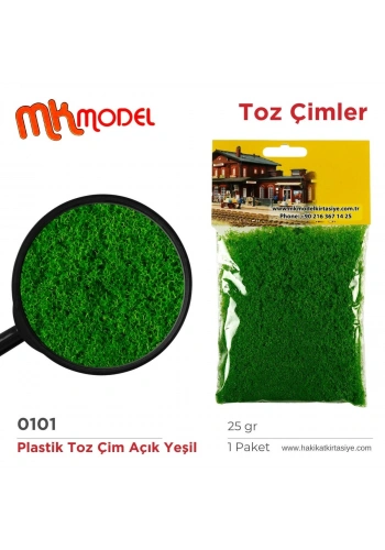 MK Model Plastik Toz Çim 25gr 0101 Açık Yeşil