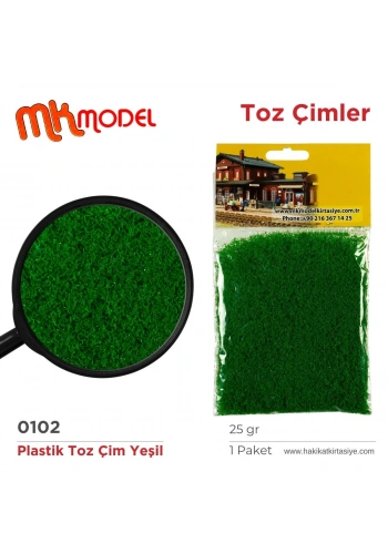 MK Model Plastik Toz Çim 25gr 0102 Yeşil