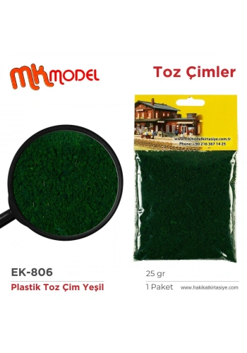 MK Model Plastik Toz Çim 25gr EK806 Yeşil