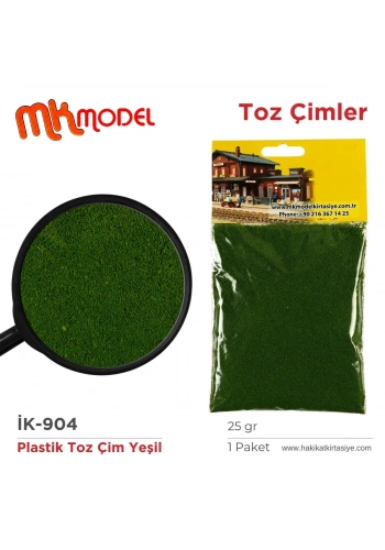 MK Model Plastik Toz Çim 25gr İK904 Yeşil