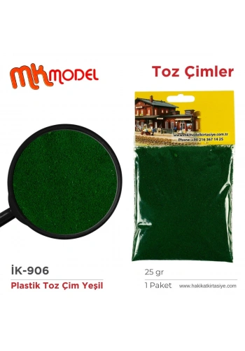 MK Model Plastik Toz Çim 25gr İK906 Yeşil