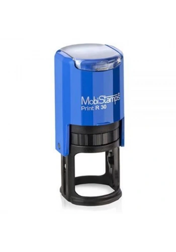 Mobi Stamps Yuvarlak Kaşe Printer Otomatik 30 MM Kırmızı-Mavi-Siyah R30