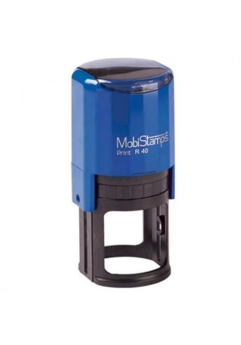 Mobi Stamps Yuvarlak Kaşe Printer Otomatik 40 MM Kırmızı-Mavi-Siyah R40