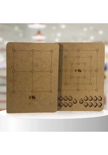 Moon Beavers 3 Taş ve 9 Taş Ahşap Eğitici Oyun