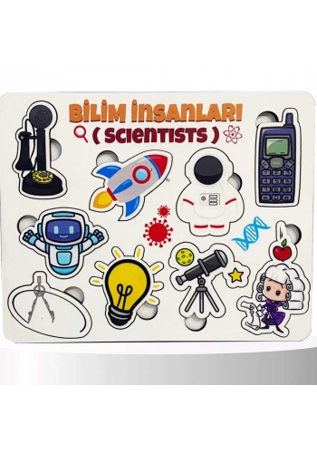 Moon Beavers Bilim İnsanları - 1 Ahşap Eğitici Oyun