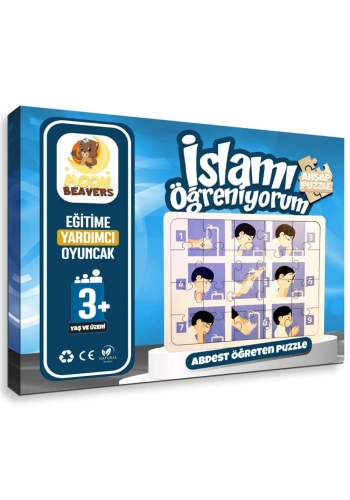 Moon Beavers İslamı Öğreniyorum Puzzle Serisi - 3 Kız Abdest