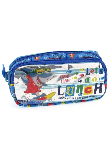 Muggle Kalem Çantası Cute Shark Mavi Mu-0082