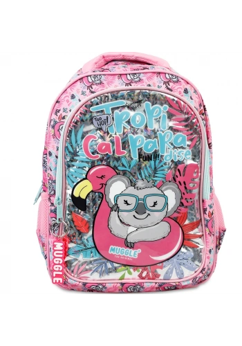 Muggle Okul Çantası Tropikal Pradice Pembe Mu-8904