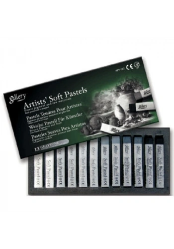 Mungyo Gallery Artists Soft Toz Pastel Boya Seti Grey Tones 12 Renk Gri Tonlar