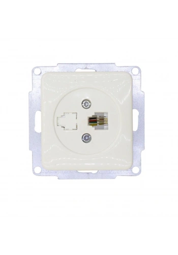 Ne-Ad Aras İletişim Grubu / Tekli Numeris Telefon Prizi (CAT3) Krem (Çerçevesiz)