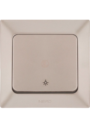 Ne-Ad Aras Metalik Anahtar Grubu / Light Anahtar Metalik Bej (Çerçevesiz)