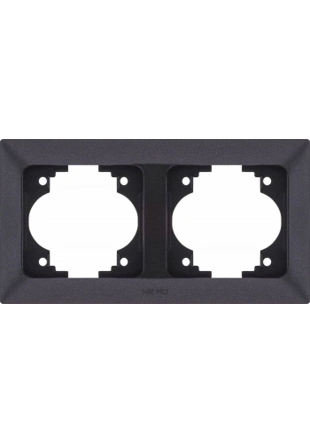 Ne-Ad Aras Metalik Çerçeve İkili Yatay Siyah