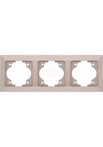 Ne-Ad Aras Metalik Çerçeve Üçlü Yatay Metalik Bej