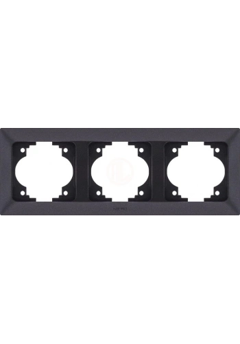 Ne-Ad Aras Metalik Çerçeve Üçlü Yatay Siyah