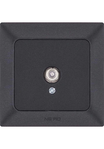 Ne-Ad Aras Metalik TV Radyo Elektronik / Uydu Sat Priz Eko Siyah (Çerçevesiz)