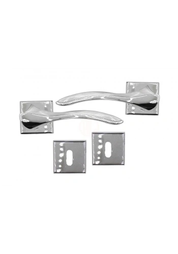 Nobel Bilecik Krom Inox Kare Rozetli Oda - 1073062900