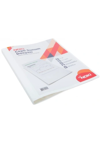 Noki Sunum Dosyası Önü Cepli 100lü Beyaz