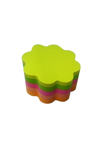 Notix Yapışkanlı Not Kağıt Neon 5 Renk Çiçek 250 YP N-5R-Ç