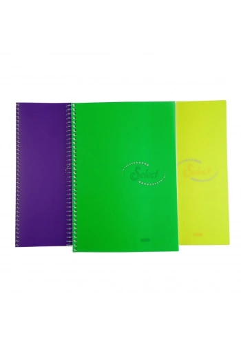 Notte PP Kapak Spiralli Okul Defteri Select A4 200yp Çizgili