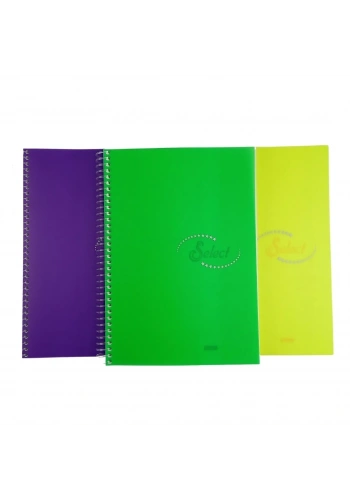 Notte PP Kapak Spiralli Okul Defteri Select A4 60gr 160yp Çizgili