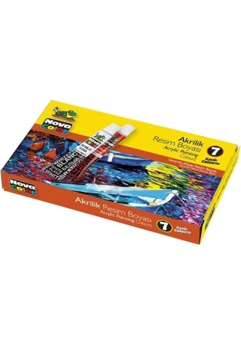 Nova Color Akrilik Boya Seti 7 Renk x 7 ml. Tüp