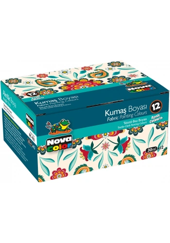 Nova Color Kumaş Boyası Seti 12 Renk x 30 ml.