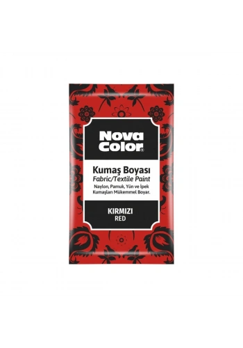 Nova Color Kumaş Boyası Toz 12gr Kırmızı