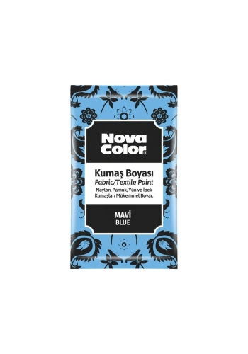 Nova Color Kumaş Boyası Toz 12gr Mavi