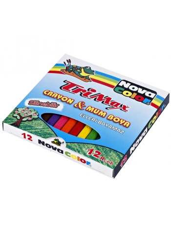 Nova Color Mum Pastel Boya Trimax Üçgen 12 Renk NC-2117