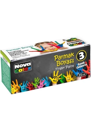Nova Color Parmak Boyası 3 Renk x 25 ml.